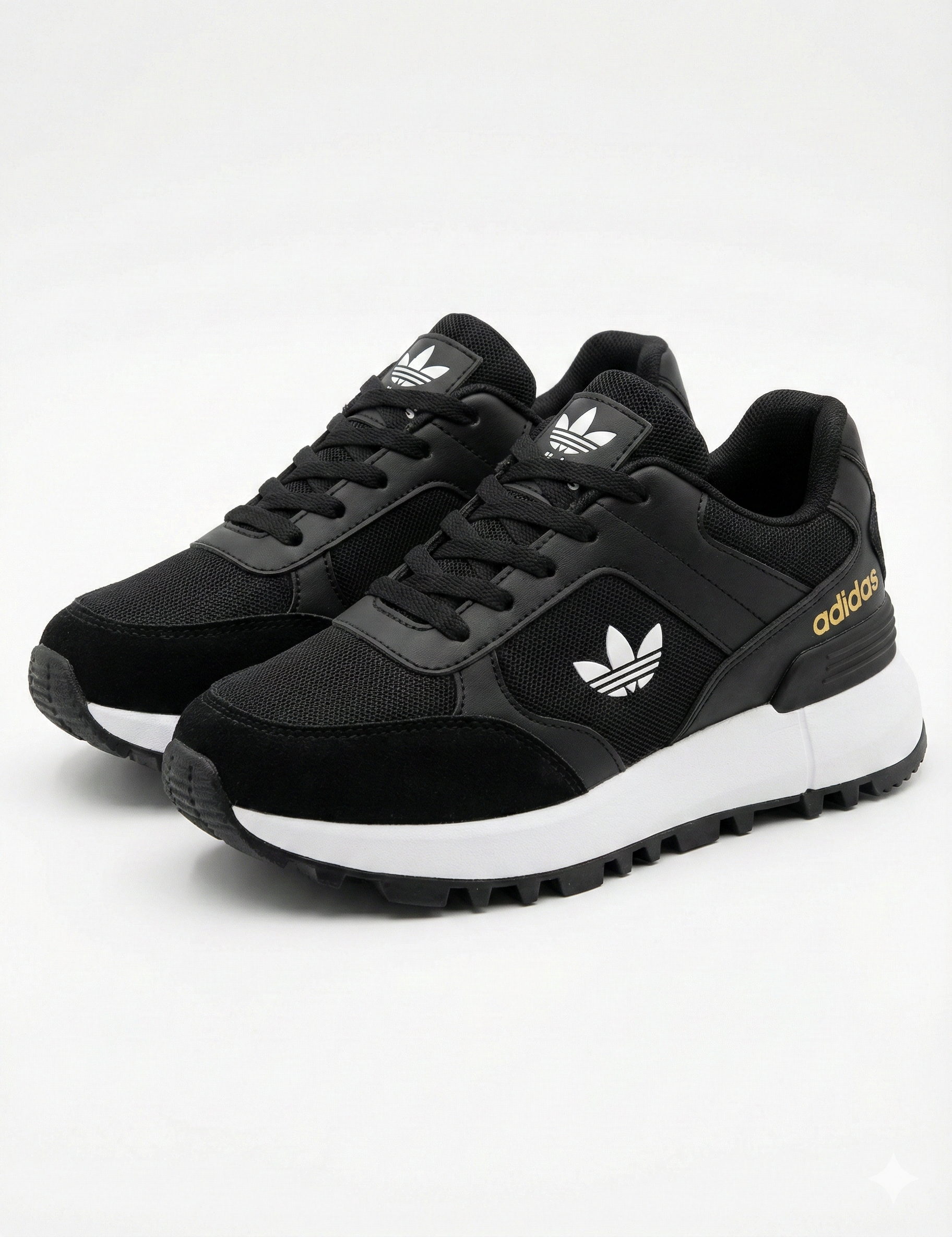 Tenis Adidas Trebol Negro Dama